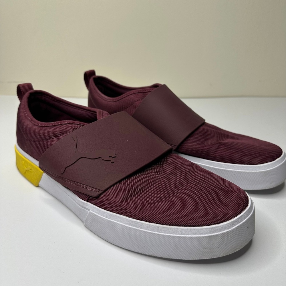 Puma Softfoam Mens Burgundy Puma El Rey II Slip On Sneakers Shoes Size 11